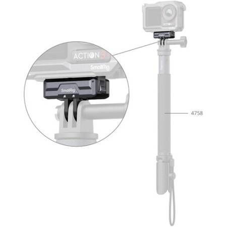 SmallRig 3662B - adapter, magnetyczna szybkozłączka do DJI Osmo Action / Osmo 360 - przykład użycia